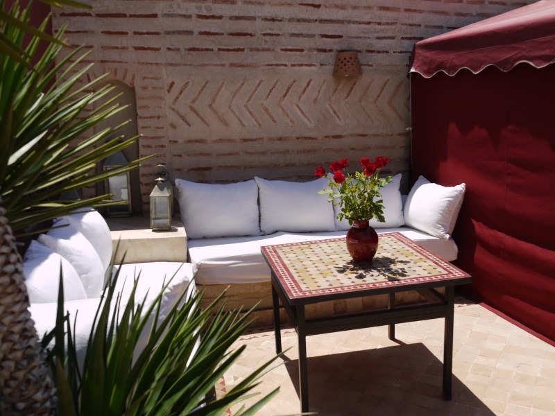 Relax in the shade at Riad El Zohar, Marrakech
