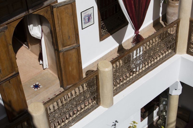 Marrakech, Riad El Zohar courtyard view