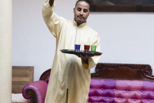 Drinks and entertainment at Riad El Zohar