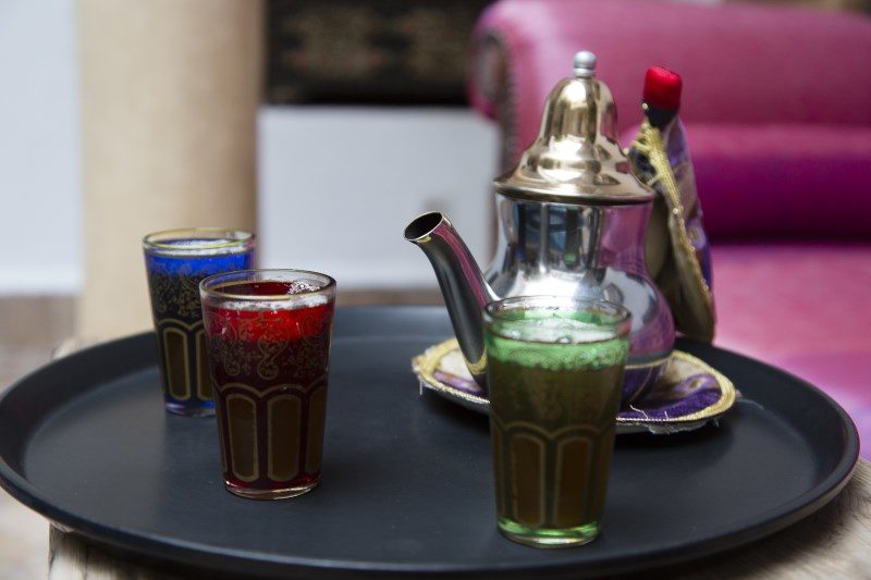 Drinks and entertainment at Riad El Zohar in Marrakech