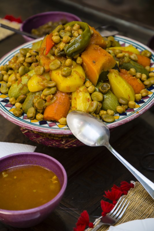 High quality food at Riad El Zohar, Marrakech