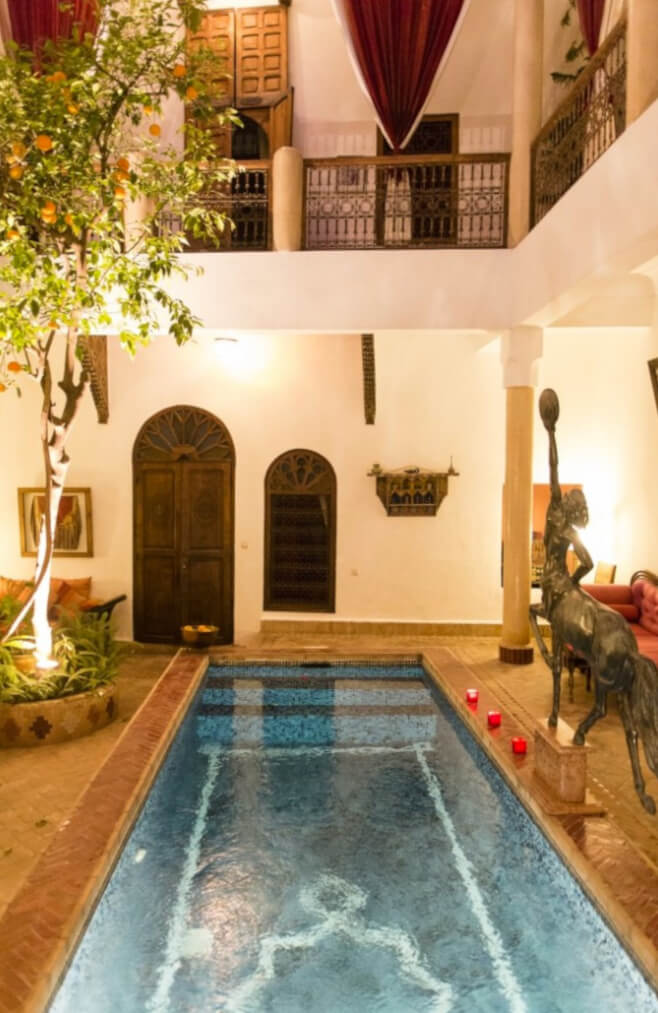 Courtyard with outdoor pool